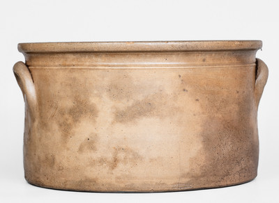 Attrib. William A. Macquoid, Manhattan Stoneware Cake Crock w/ Floral Decoration