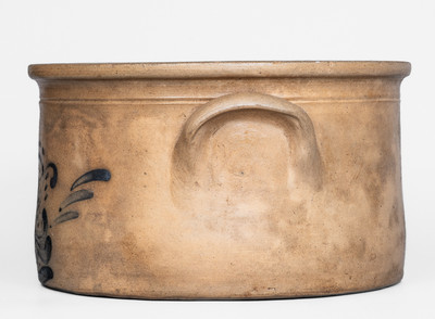 Attrib. William A. Macquoid, Manhattan Stoneware Cake Crock w/ Floral Decoration