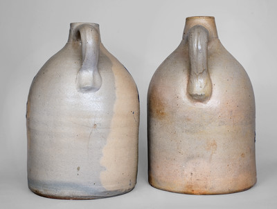 Lot of Two: Stoneware Jugs w/ Troy, New York Advertising