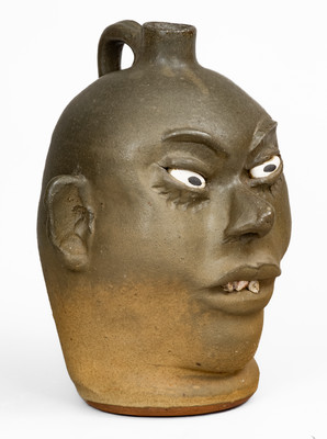 Lanier Meaders Face Jug, Cleveland, Georgia, c1975