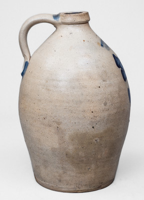 2 Gal. COWDEN & WILCOX / HARRISBURG, PA Stoneware Jug w/ Floral Decoration