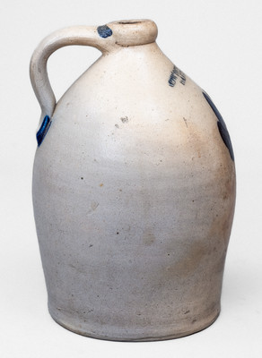 1 Gal. COWDEN & WILCOX / HARRISBURG, PA Stoneware Jug w/ Floral Decoration