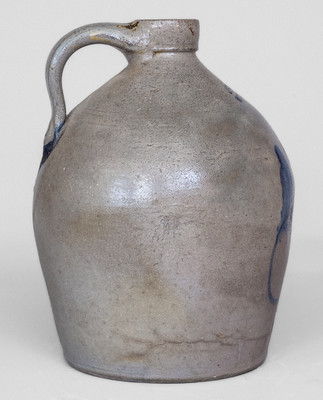 1 Gal. J. F. ACK & BRO. / MOORESBURG, PA Stoneware Jug w/ Floral Decoration