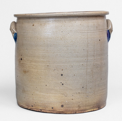 6 Gal. COWDEN & WILCOX / HARRISBURG, PA Stoneware Crock w/ Elaborate Floral Decoration