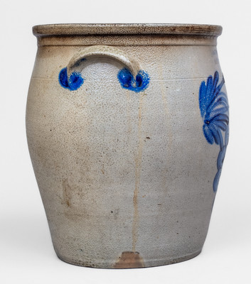 4 Gal. COWDEN & WILCOX / HARRISBURG, PA Stoneware Jar w/ Grapes Decoration