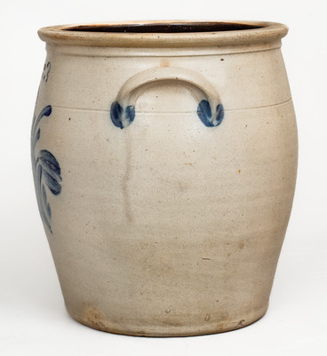 3 Gal. COWDEN & WILCOX / HARRISBURG, PA Stoneware Jar w/ Floral Decoration