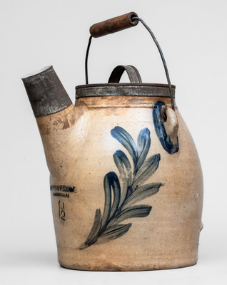 1 1/2 Gal. COWDEN & WILCOX / HARRISBURG, PA Stoneware Batter Pail, c1865