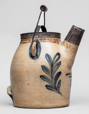1 1/2 Gal. COWDEN & WILCOX / HARRISBURG, PA Stoneware Batter Pail, c1865