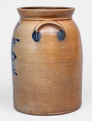 Fine COWDEN & WILCOX / HARRISBURG, PA Two-Gallon Stoneware Jar w/ Elaborate Decoration