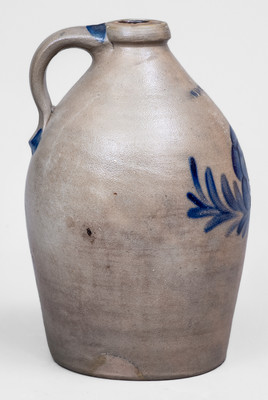 Fine COWDEN & WILCOX (Harrisburg, PA) Stoneware Jug w/ Floral Decoration