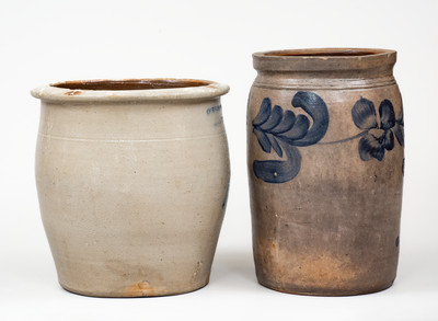 Lot of Two: Pennsylvania Stoneware incl. COWDEN & WILCOX (Harrisburg) and Remmey (Philadelphia)