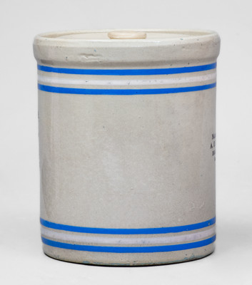 Braddock, PA Stoneware Jar w/ Shamokin Butterine Co., Shamokin, PA Advertising