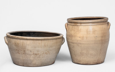 Lot of Two: F. H. COWDEN / HARRISBURG, PA Stoneware w/ Stenciled Decorations