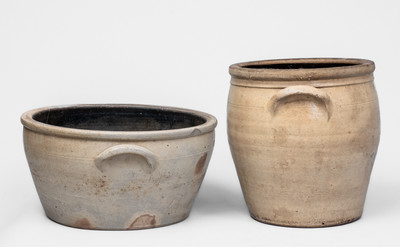 Lot of Two: F. H. COWDEN / HARRISBURG, PA Stoneware w/ Stenciled Decorations