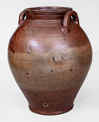 Fine BOSTON / 1804 Stoneware Jar (Frederick Carpenter)