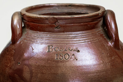 Fine BOSTON / 1804 Stoneware Jar (Frederick Carpenter)