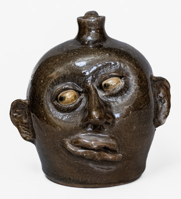 Fine Early-Period Lanier Meaders (Cleveland, GA) Face Jug, c1970