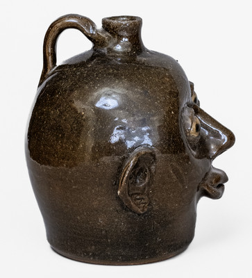Fine Early-Period Lanier Meaders (Cleveland, GA) Face Jug, c1970