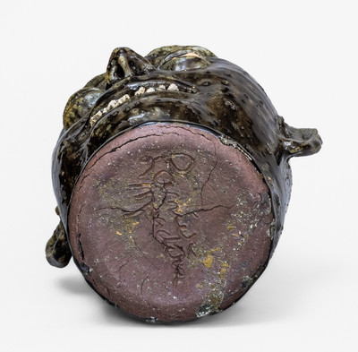 Scarce Lanier Meaders (Cleveland, GA) Face Jug w/ Elaborate Rock Teeth