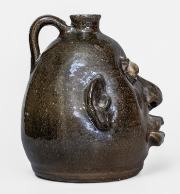 Fine Early-Period Lanier Meaders (Cleveland, GA) Face Jug, early 1970s