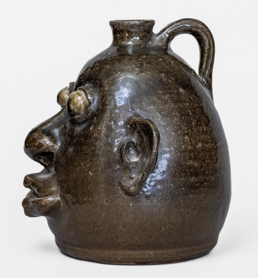 Fine Early-Period Lanier Meaders (Cleveland, GA) Face Jug, early 1970s