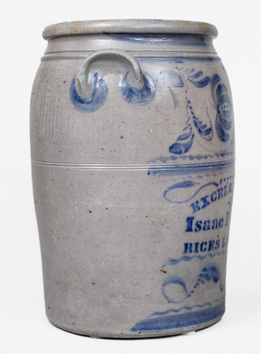 Exceptional EXCELSIOR WORKS / Isaac Hewitt, Jr. / RICES LANDING, PA Stoneware Jar