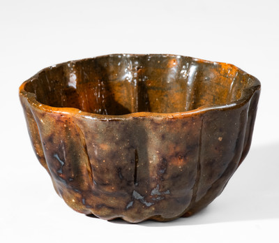 Manganese-Decorated JOHN BELL (Waynesboro, PA) Redware Pudding Mold