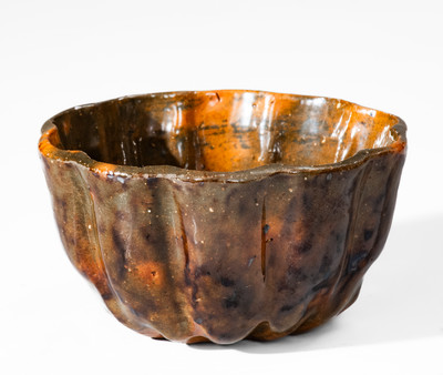 Manganese-Decorated JOHN BELL (Waynesboro, PA) Redware Pudding Mold