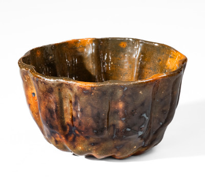 Manganese-Decorated JOHN BELL (Waynesboro, PA) Redware Pudding Mold