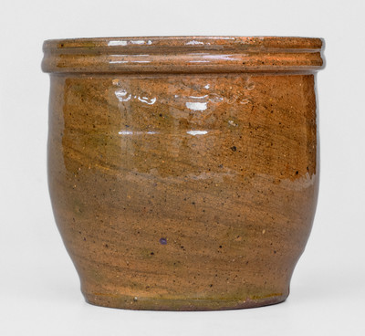 JOHN W. BELL / Waynesboro, Pa. Glazed Redware Jar, late 19th century