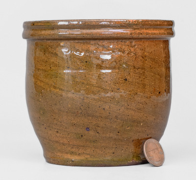 JOHN W. BELL / Waynesboro, Pa. Glazed Redware Jar, late 19th century