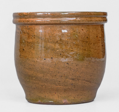 JOHN W. BELL / Waynesboro, Pa. Glazed Redware Jar, late 19th century