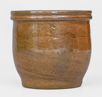 JOHN W. BELL / Waynesboro, Pa. Glazed Redware Jar, late 19th century