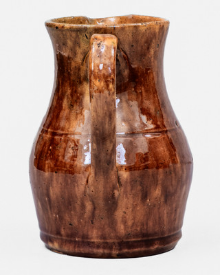 Small Glazed JOHN BELL (Waynesboro, Pennsylvania) Redware Pitcher