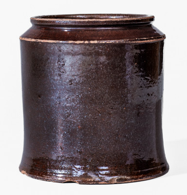 Manganese-Glazed J. BELL (Waynesboro, PA) Redware Jar