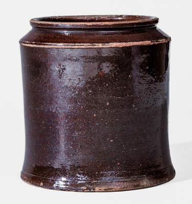 Manganese-Glazed J. BELL (Waynesboro, PA) Redware Jar