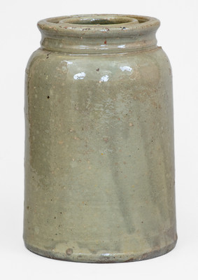Celadon-Glazed JOHN BELL / WAYNESBORO Stoneware Canning Jar