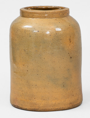 Glazed JOHN BELL Redware Canning Jar, circa 1840-1880