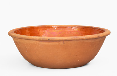 Glazed JOHN BELL / WAYNESBORO Redware Bowl, circa 1850-1880