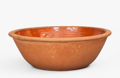 Glazed JOHN BELL / WAYNESBORO Redware Bowl, circa 1850-1880