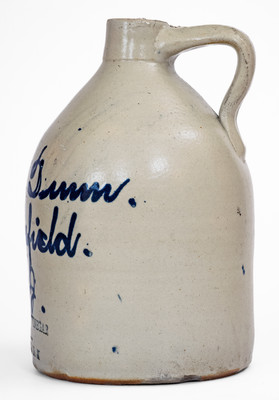 Plainfield, NJ Advertising Jug by Fulper Pottery: CASE S PURE CIDER VINEGAR / CLOVER HILL / HUNTERDON CO.