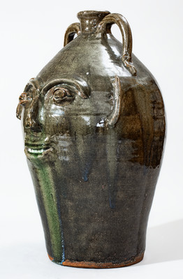 Monumental B.B. CRAIG / VALE, N.C. Face Jug, 1979