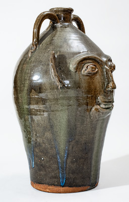Monumental B.B. CRAIG / VALE, N.C. Face Jug, 1979