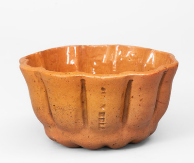 Glazed JOHN BELL / WAYNESBORO, Pennsylvania Redware Pudding Mold