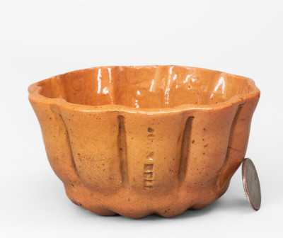 Glazed JOHN BELL / WAYNESBORO, Pennsylvania Redware Pudding Mold