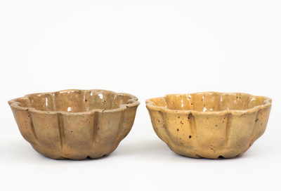 Two Glazed attrib. John Bell, Waynesboro, PA Redware Pudding Molds