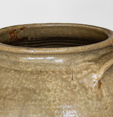 Exceedingly Rare and Important Aug. 3, 1836 Stoneware Jar att. Enslaved Potter Harry, Pottersville, Edgefield, SC