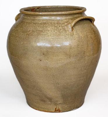 Extremely Important Stoneware Jar att. Enslaved Potter Harry, Pottersville, Edgefield District, SC, Dated 