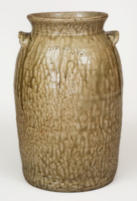 J.P. BODIE / MAKER, Kirksey s Crossroads, Edgefield District, SC, Stoneware Churn, c1870