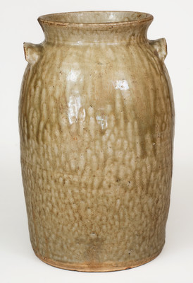 J.P. BODIE / MAKER, Kirksey s Crossroads, Edgefield District, SC, Stoneware Churn, c1870